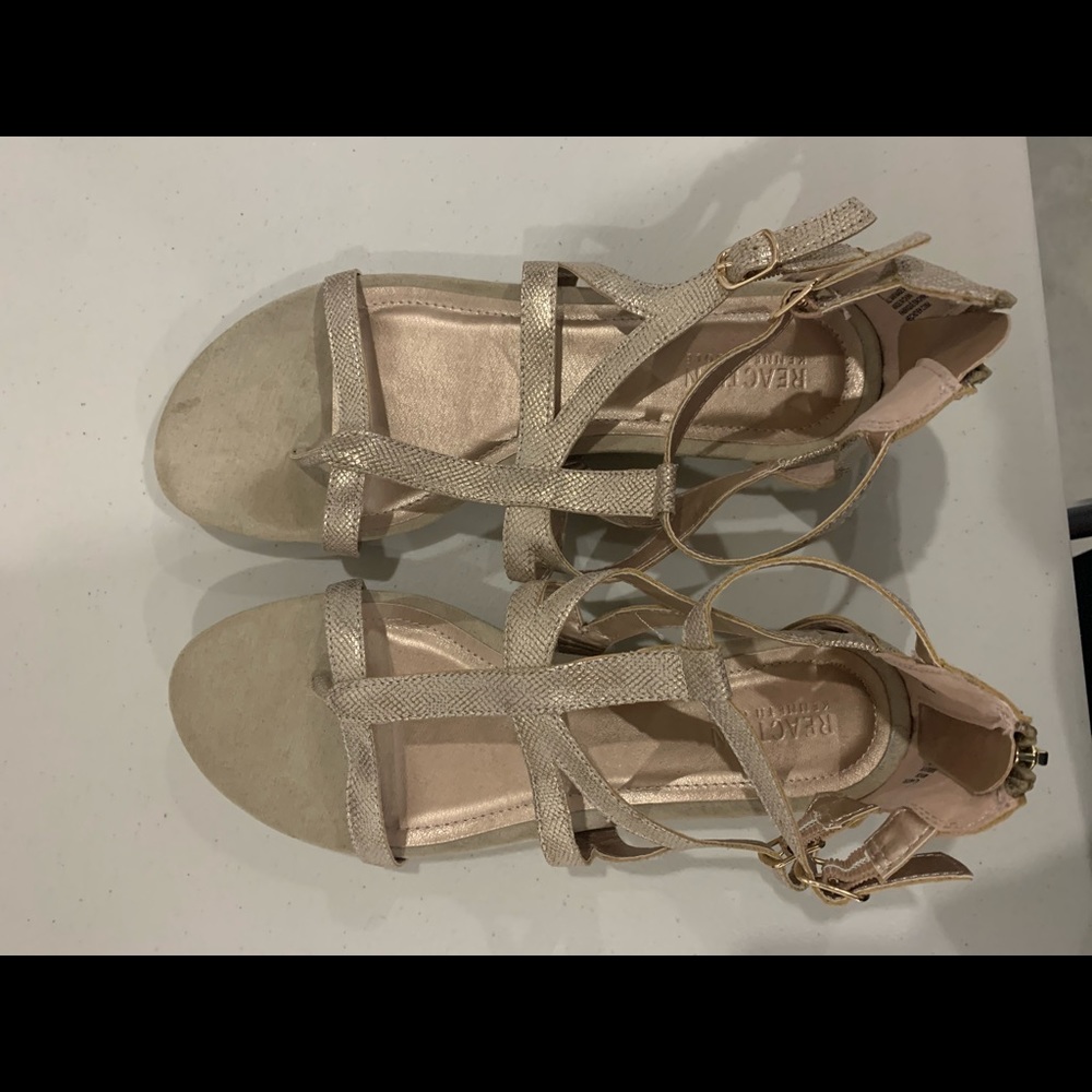 Gold strappy sandals